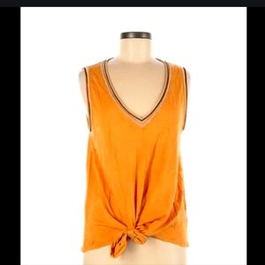 NWT Democracy V-Neck Tie Tank Top